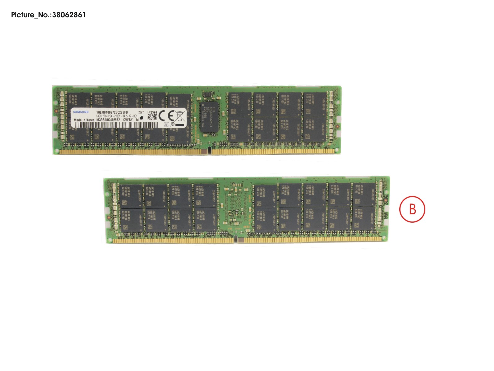 FUJITSU 64GB (1X64GB) 2RX4 DDR4-2933 R ECC