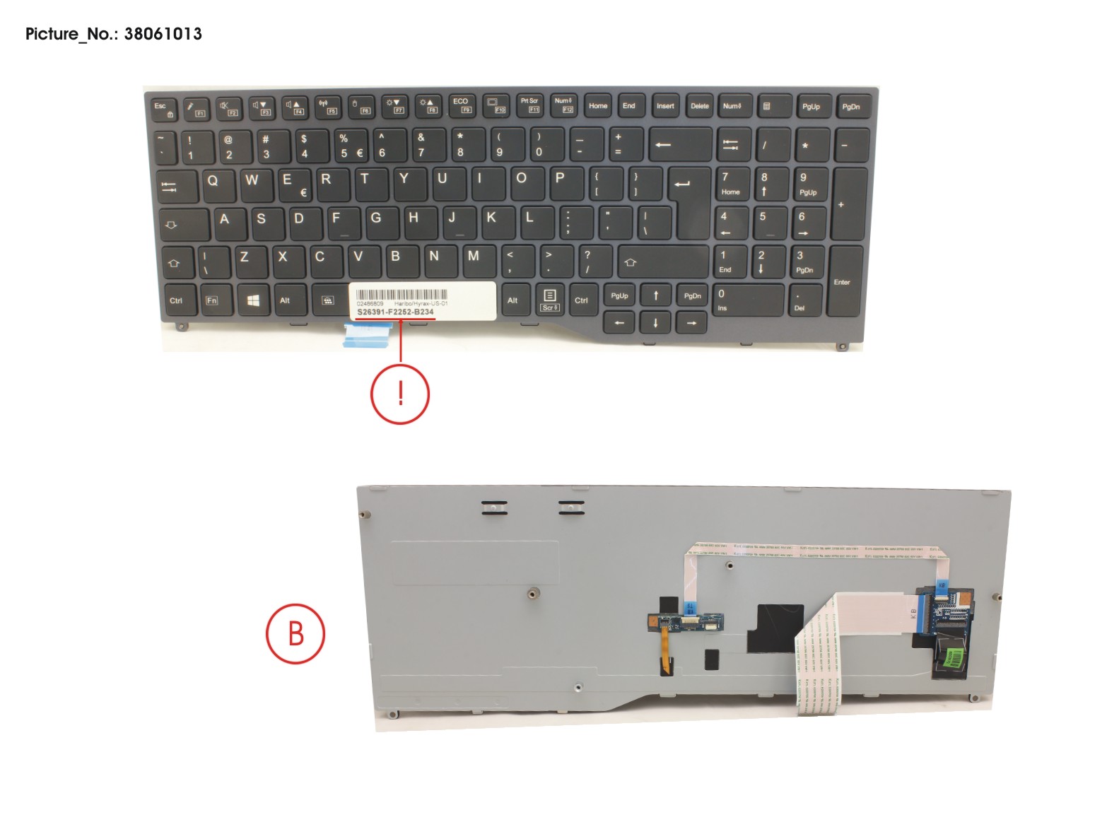 KEYBOARD BLACK W/ BL US KEYBOARD BLACK W/ BL US
