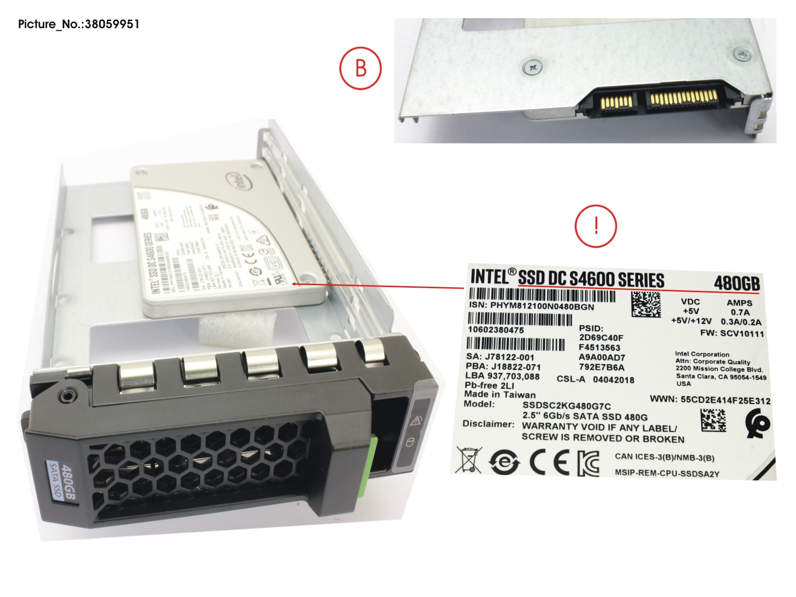 SSD SATA6G 480GB MIXED-USE 3.5 HP S4600