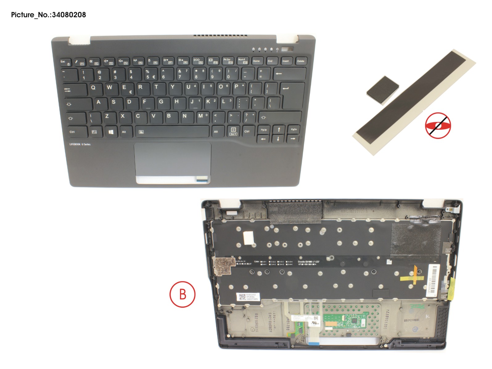 UPPER ASSY INCL. KB US UPPER ASSY INCL. KB US