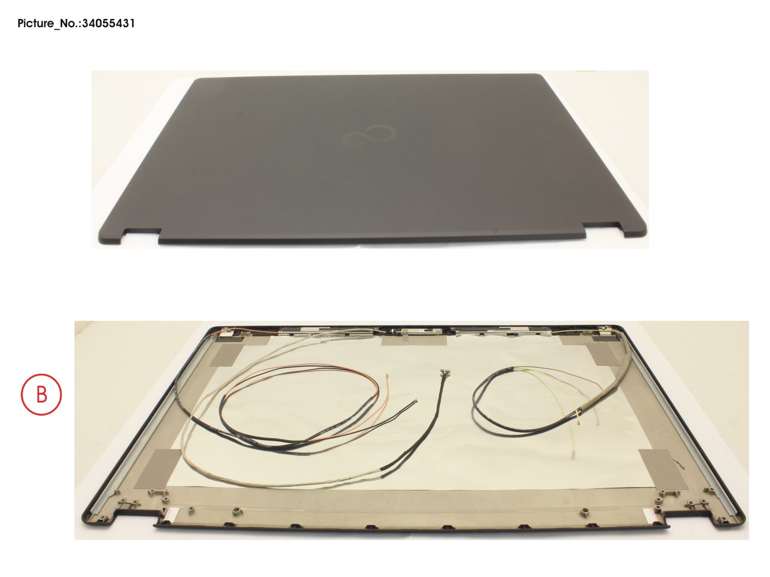 LCD BACK COVER ASSY (W/ MIC FOR WWAN)