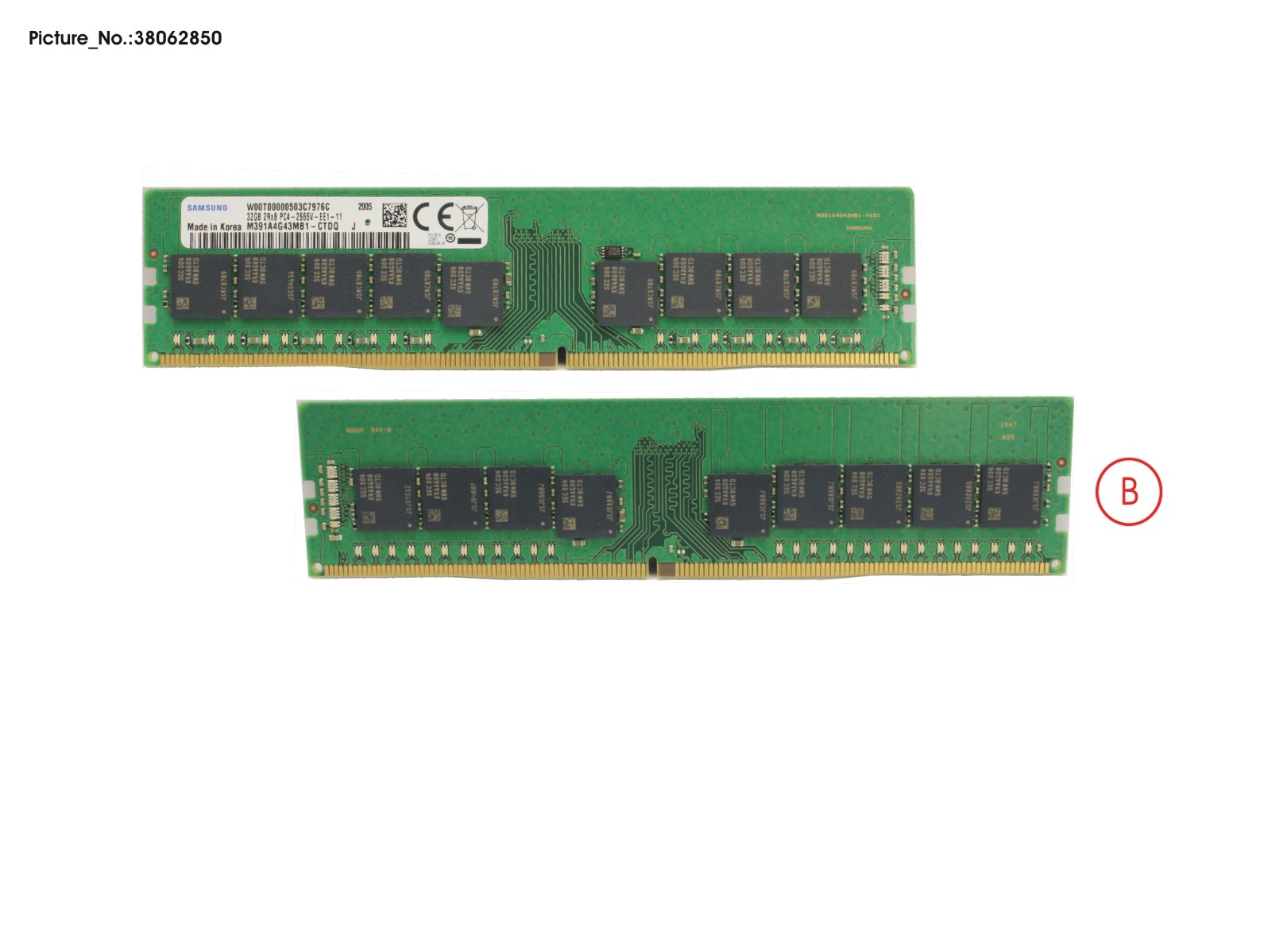 32GB (1X32GB) 2RX8 DDR4-2666 U ECC