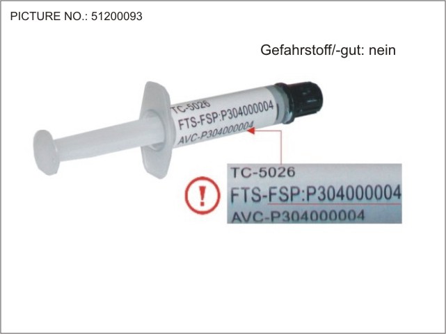 FUJITSU TC-5026 THERMALGREASE W. INJECTION