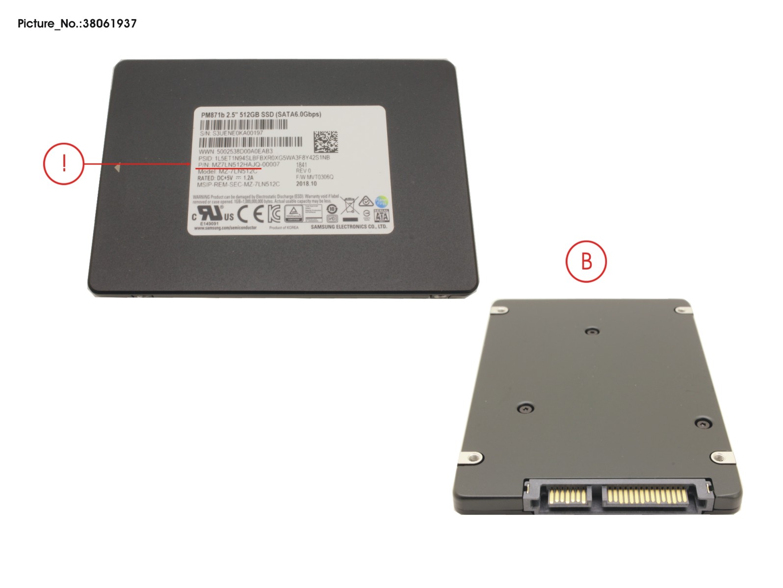 FUJITSU SSD S3 512GB 2.5 SATA/UGS(FDE) (7MM)