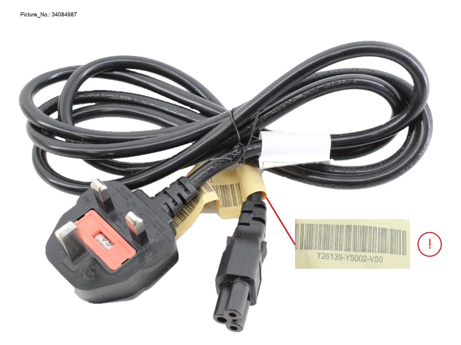 CABLE POWER (UK) 3P C5 1,8M CABLE POWER (UK) 3P C5 1,8M