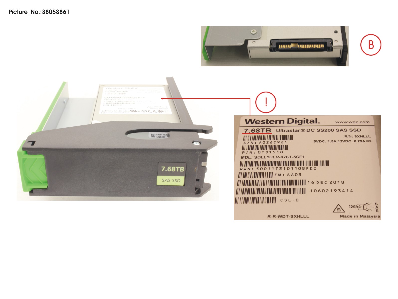 JX60 S2 MLC SSD 7.68TB 1DWPD SPARE