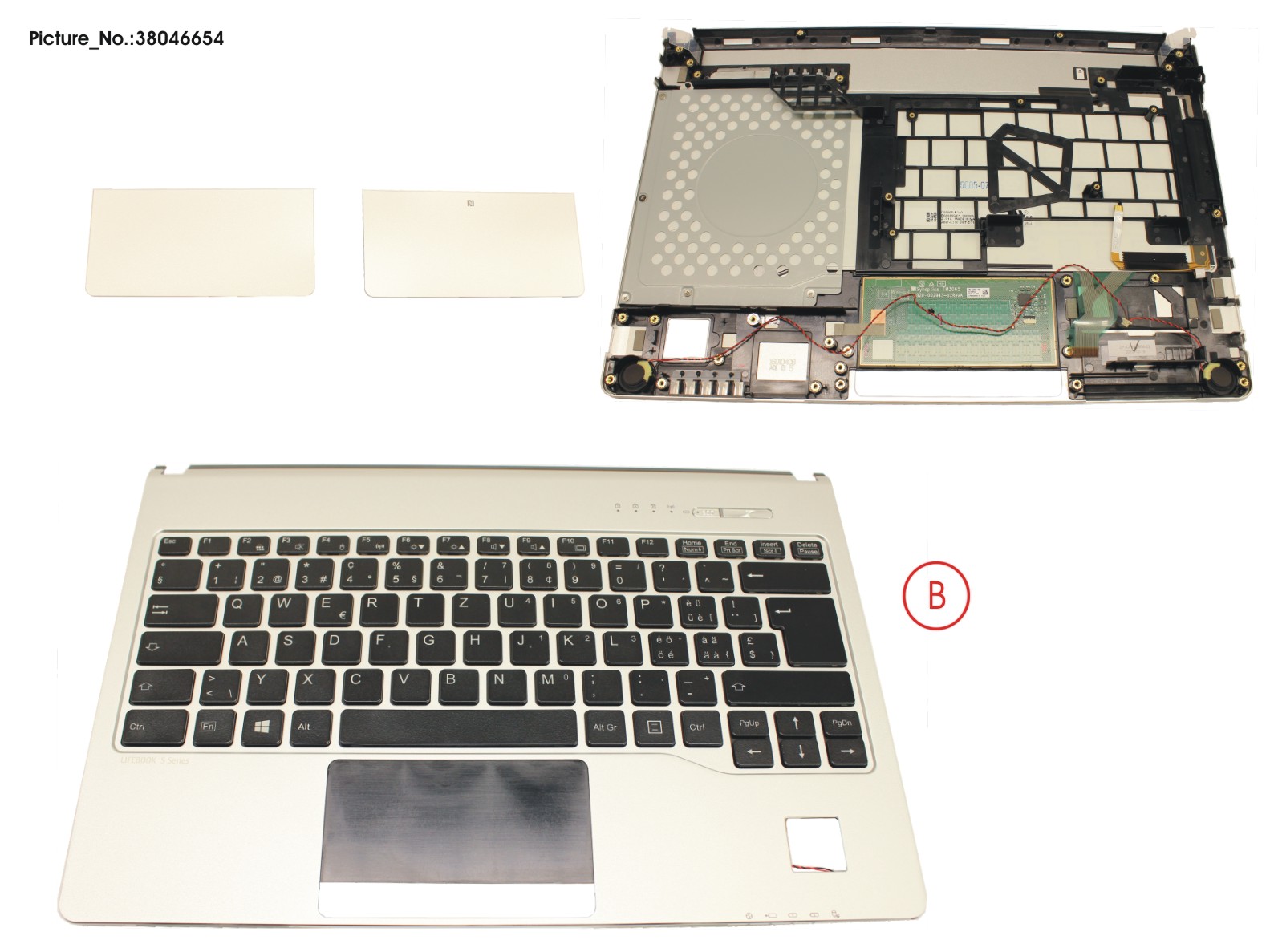 UPPER ASSY INCL. KEYBOARD SWISS