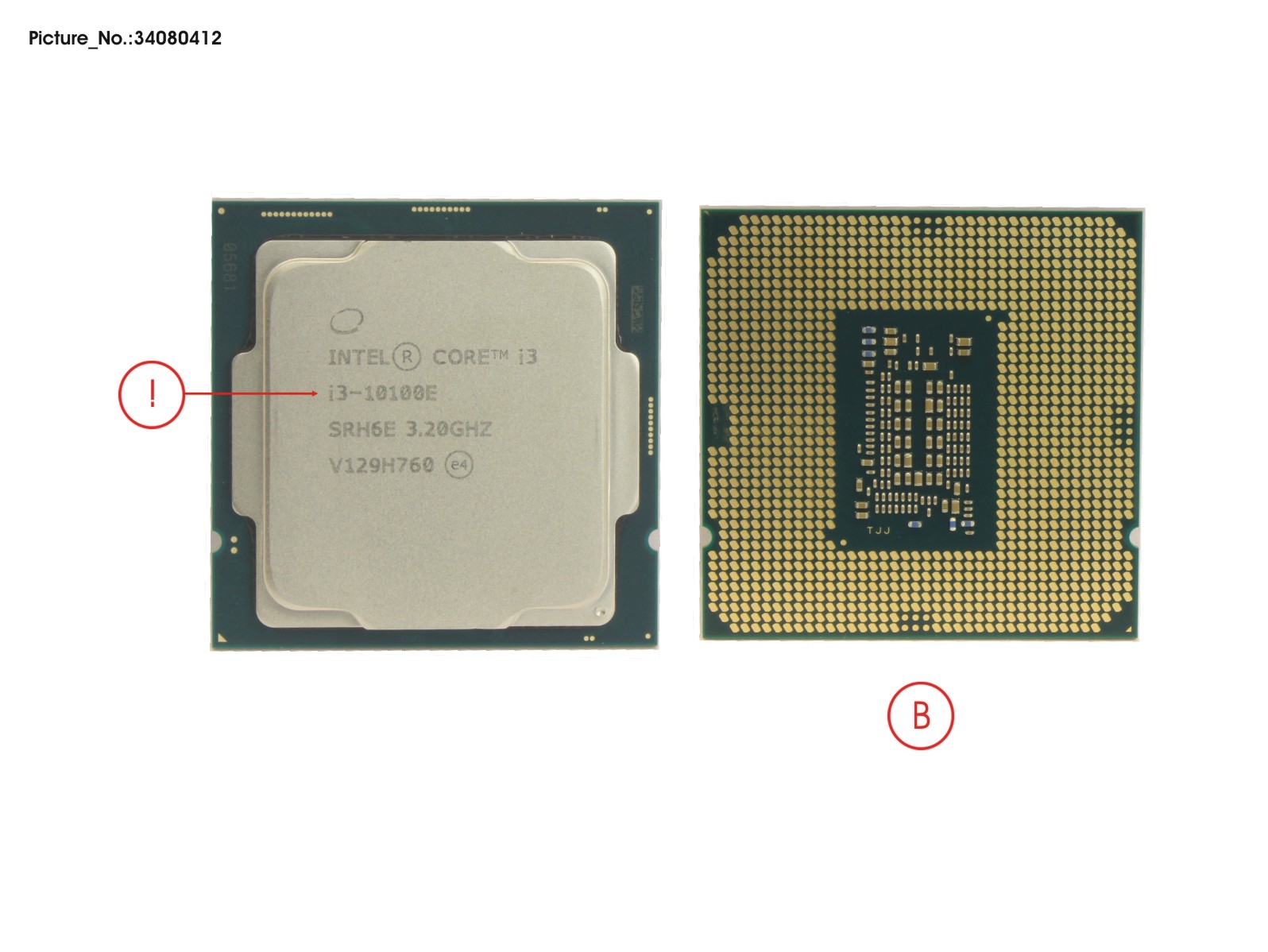 FUJITSU CPU INTEL CORE I3-10100E 3,2GHZ 65W