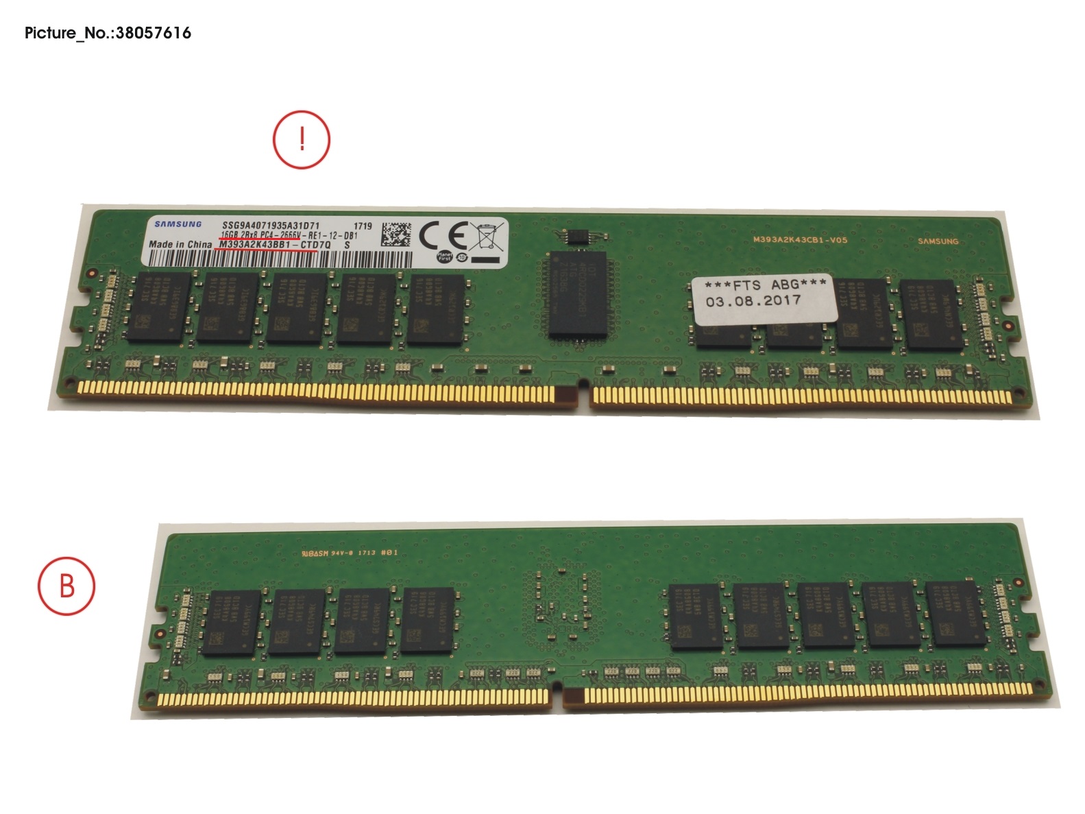 16GB (1X16GB) 2RX8 DDR4-2666 R ECC