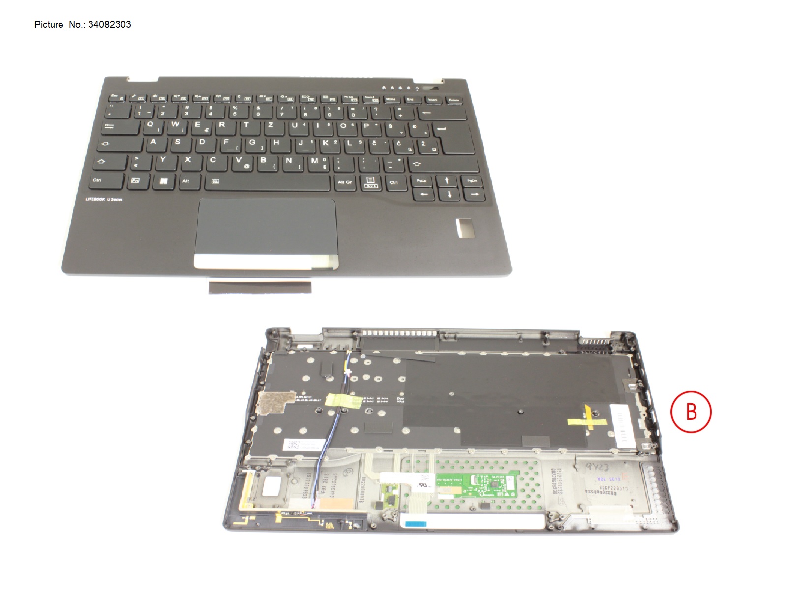 UPPER ASSY INCL. KB E EURO. W/FP(5G ANT) UPPER ASSY INCL. KB E EURO. W/FP(5G ANT)