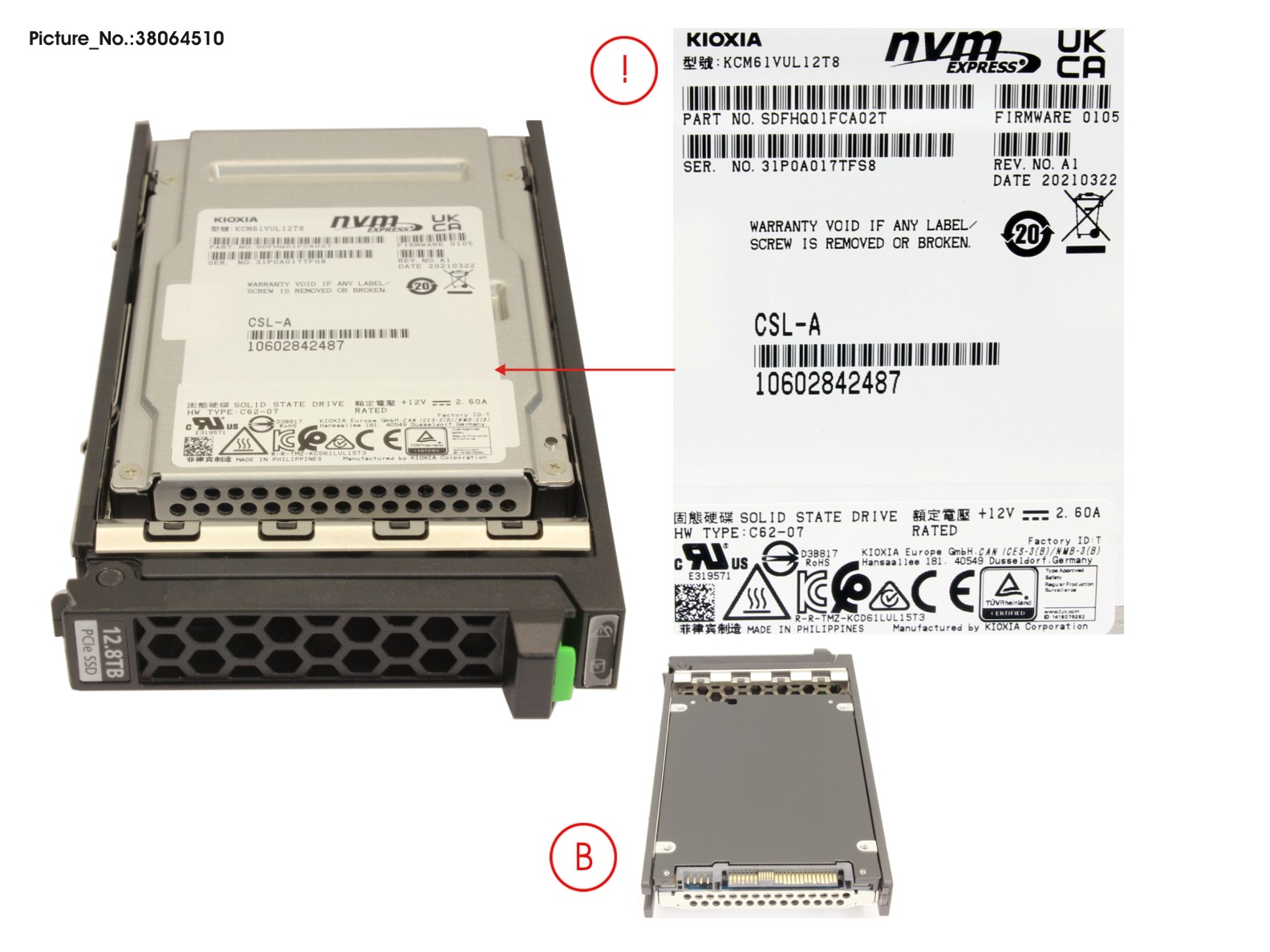 SSD PCIE4 SFF MU 12.8TB