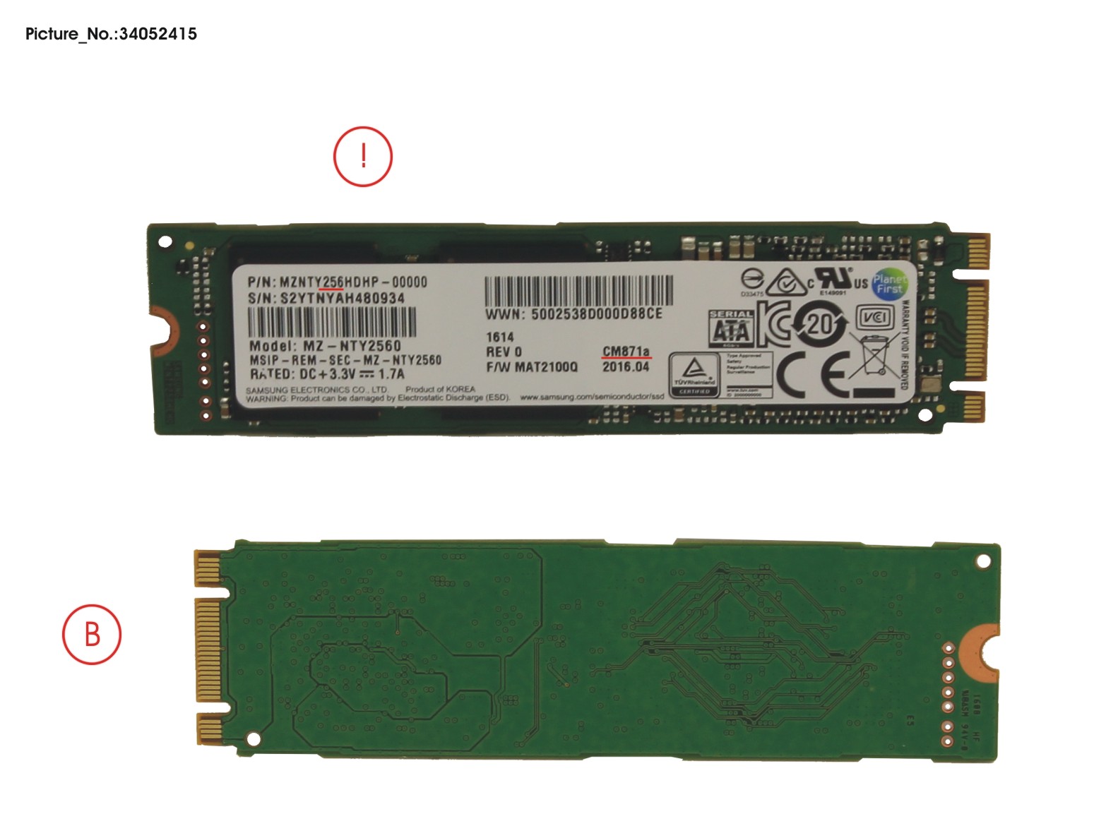 SSD S3 M.2 2280 CM871A 256GB