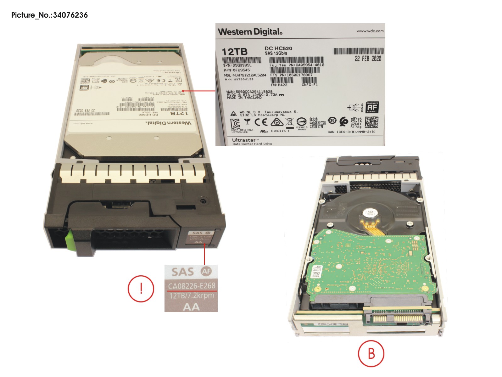 DX S3/S4 HD DRIVE 3.5 12TB 7. 2K AF