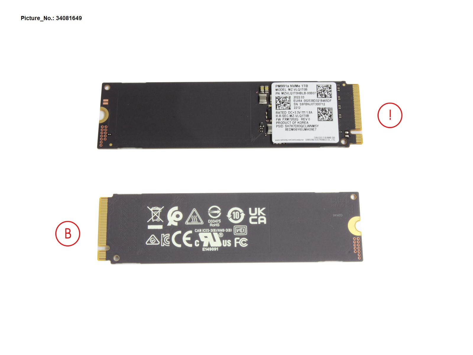 SSD PCIE M.2 PM991A 1TB(SED) SSD PCIE M.2 PM991A 1TB(SED)