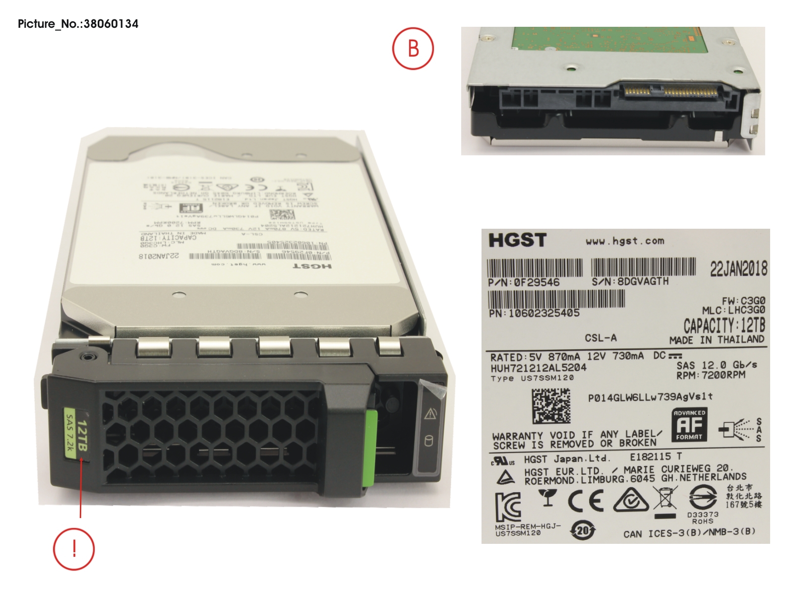 HD SAS 12G 12TB 7.2K 512E HOT PL 3.5 BC