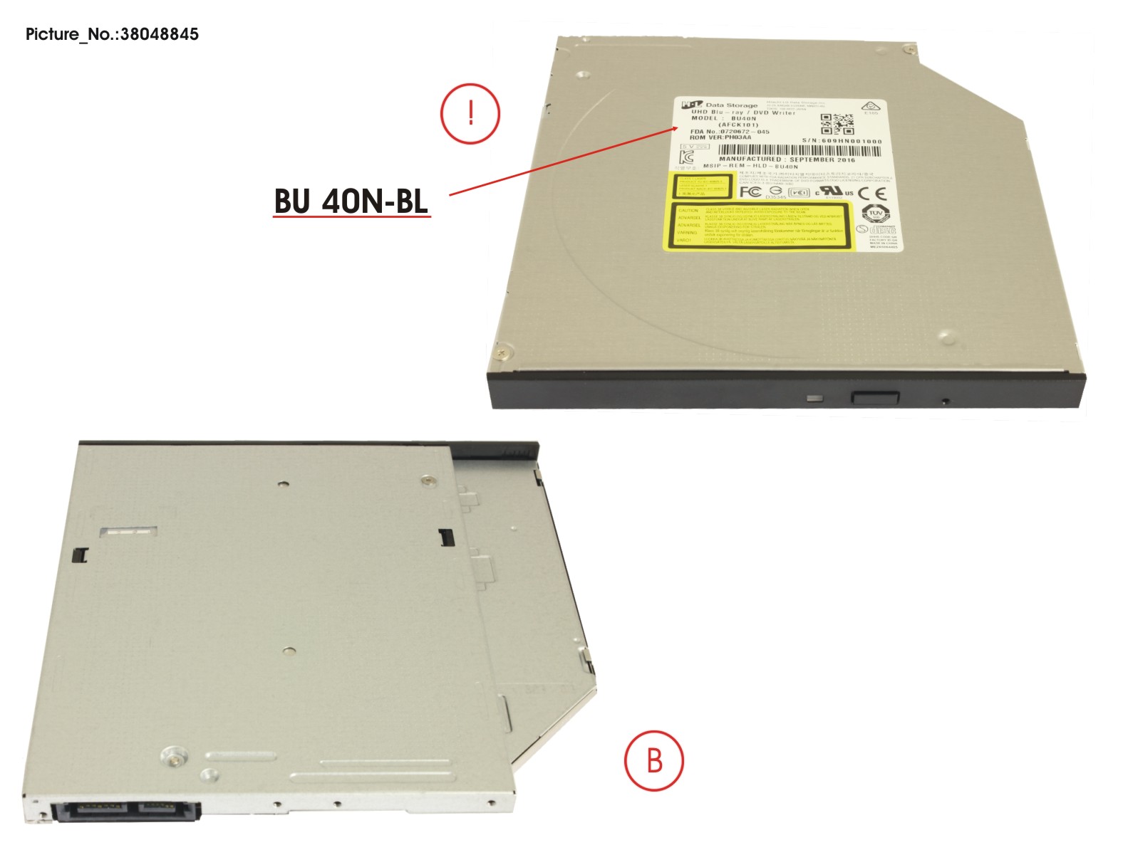 BD UHD XL WRITER SL 9.5MM