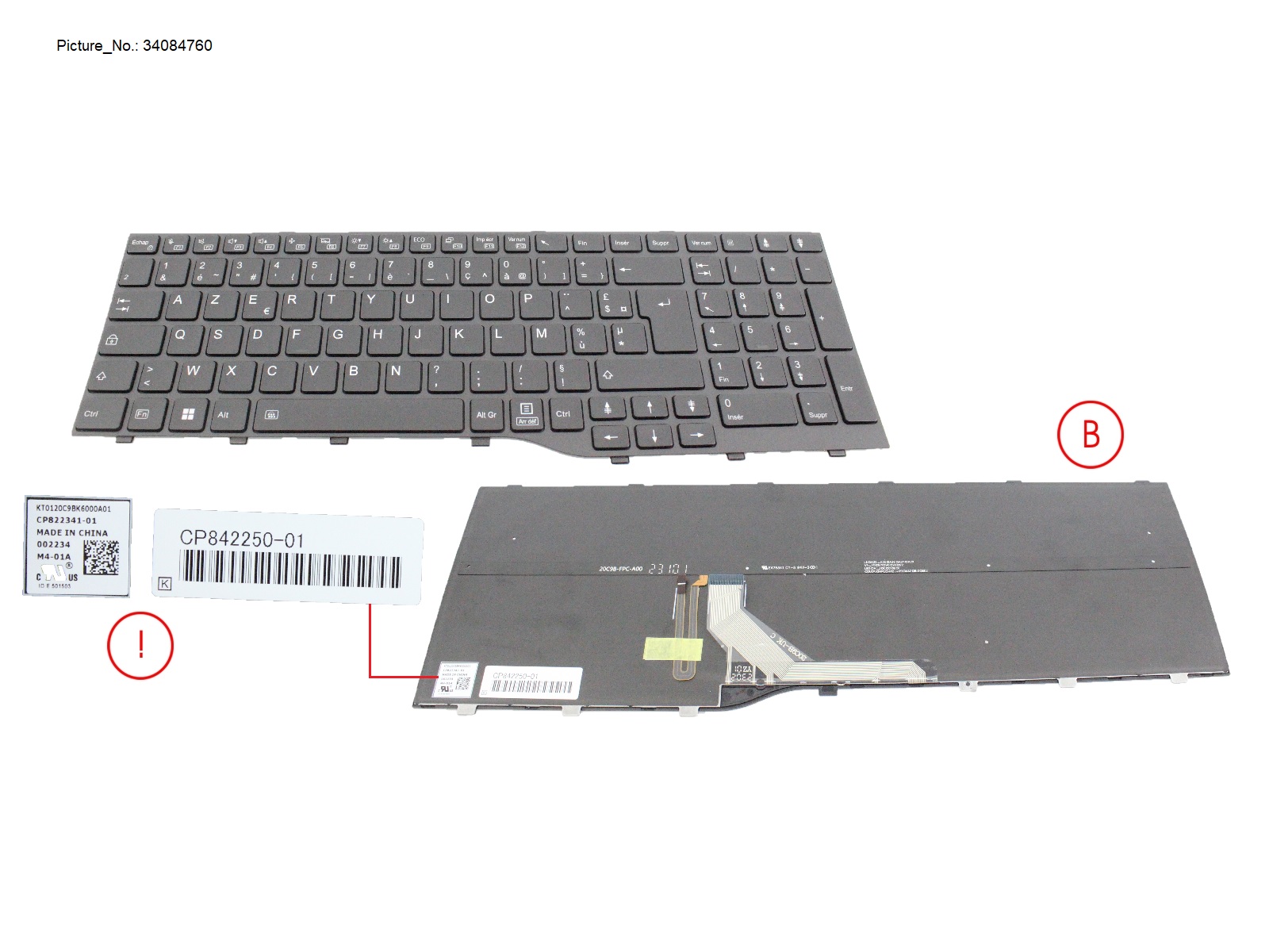 FUJITSU KEYBOARD BLACK W/ BL FRANCE (NEW_FN) FUJITSU KEYBOARD BLACK W/ BL FRANCE (NEW_FN)