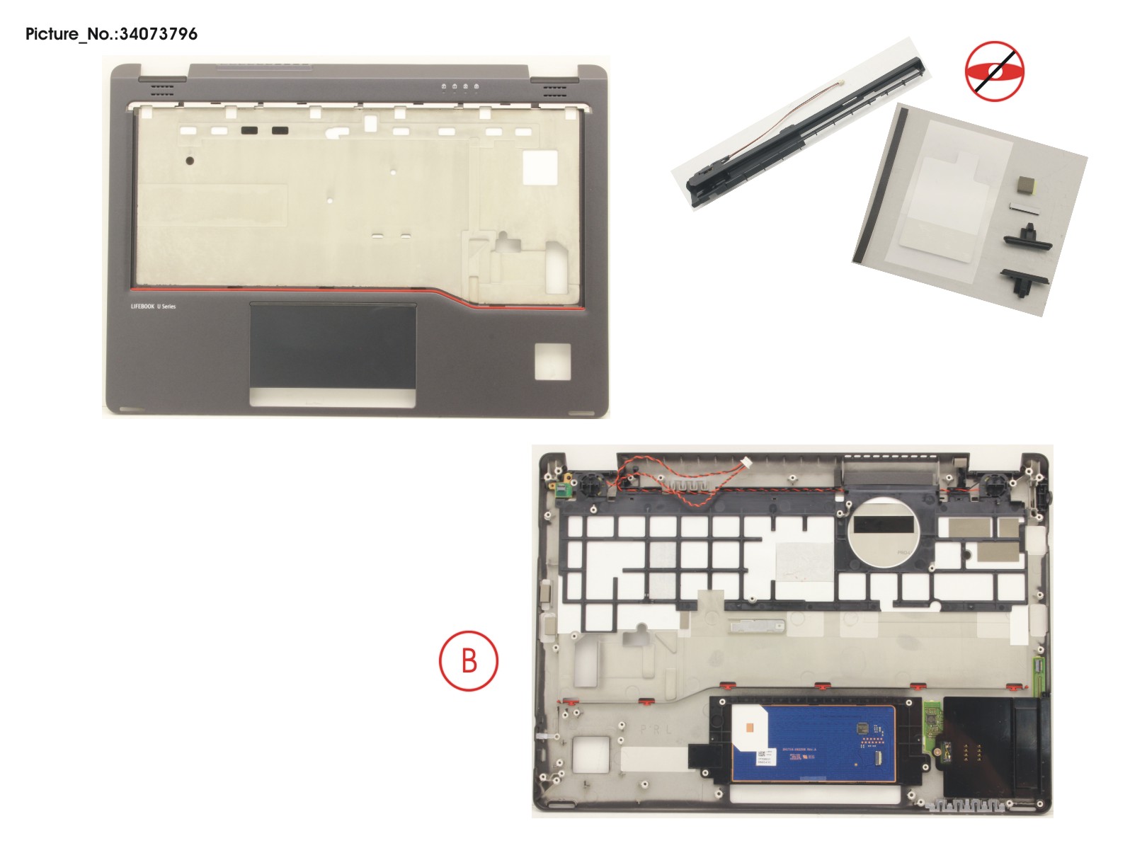 UPPER ASSY W/ SC W/PV HOLE(FOR WWAN)