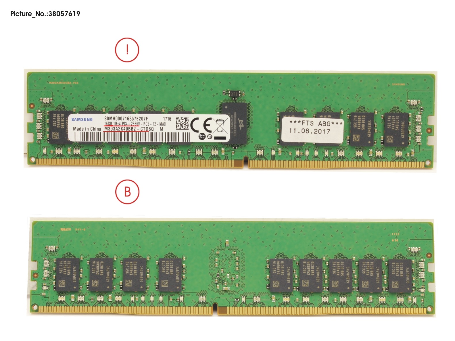 FUJITSU 16GB (1X16GB) 1RX4 DDR4-2666 R ECC