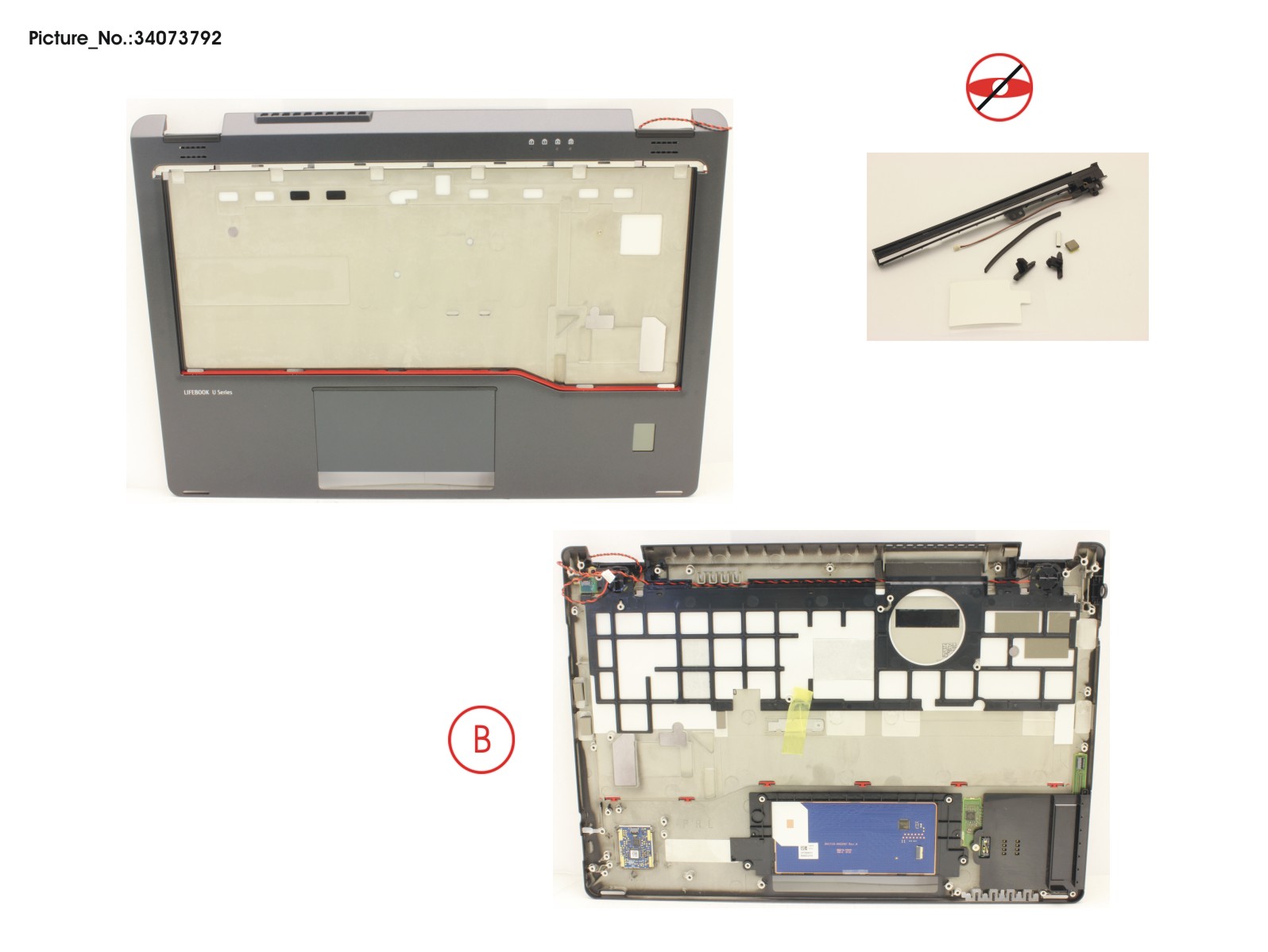 UPPER ASSY W/ SMARTCARD W/FP (FOR WWAN)