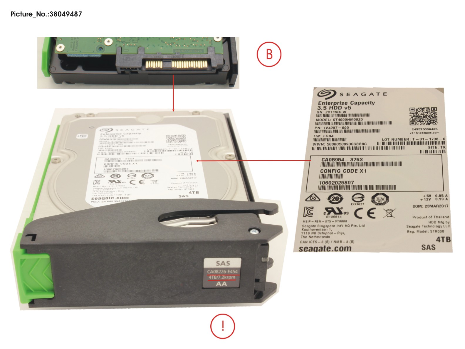 FUJITSU DX S4 HDDE HD DRIVE 4TB 7.2K