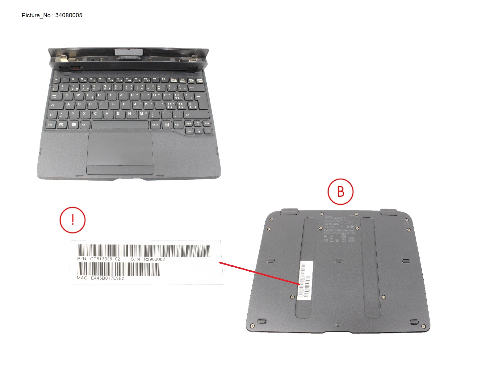 KEYBOARD DOCKING SWISS W/ UKCA