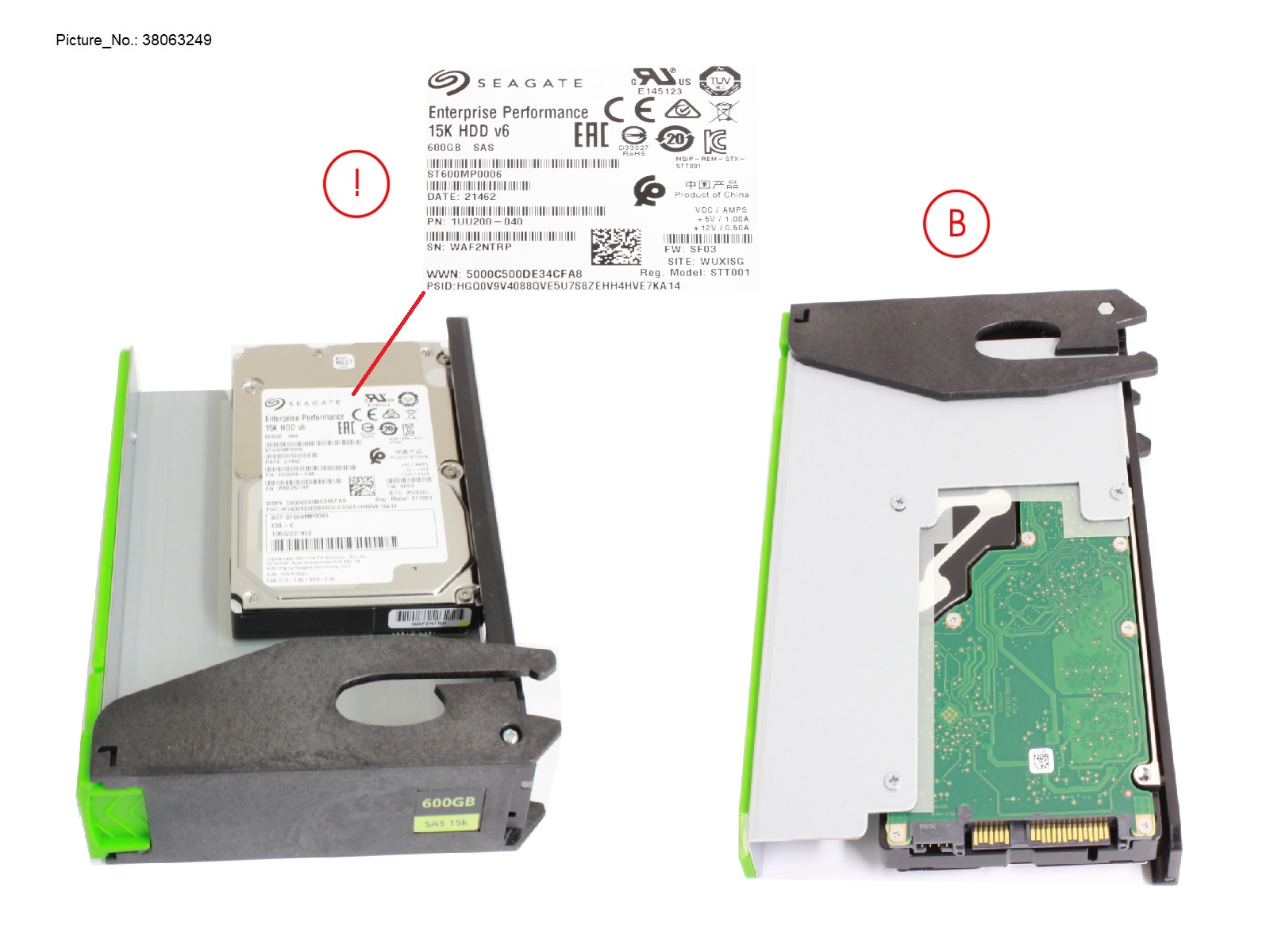 JX60 S2 HD SAS 600GB 15K 12G 512N