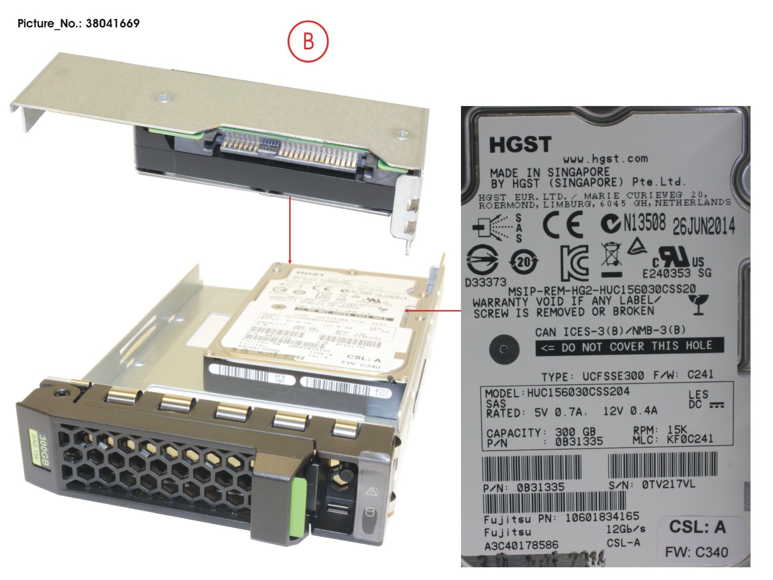 HD SAS 12G 300GB 15K HOT PL 3.5 EP