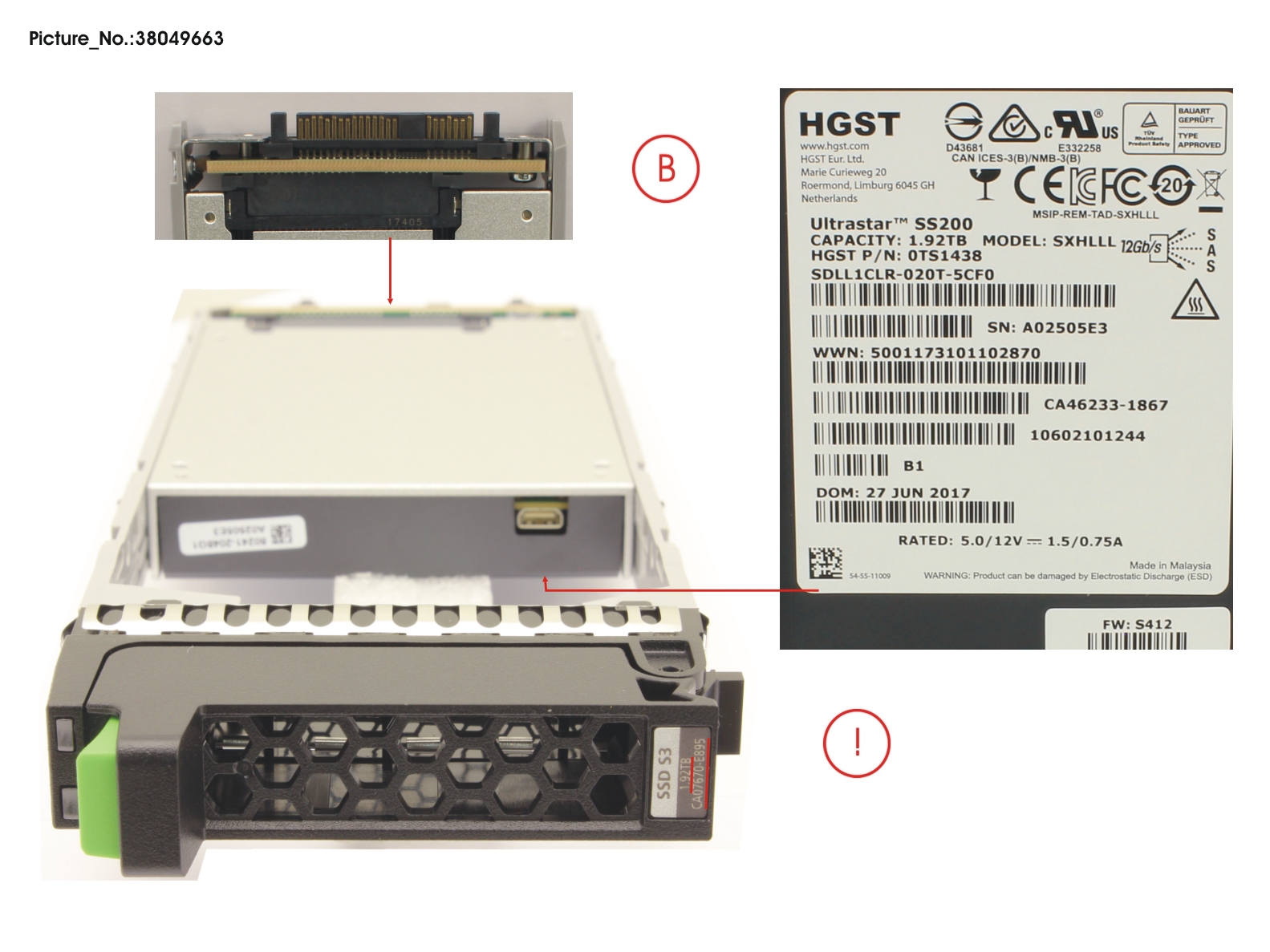 DXS3 MLC SSD SAS 1.92TB 12G 2.5 X1