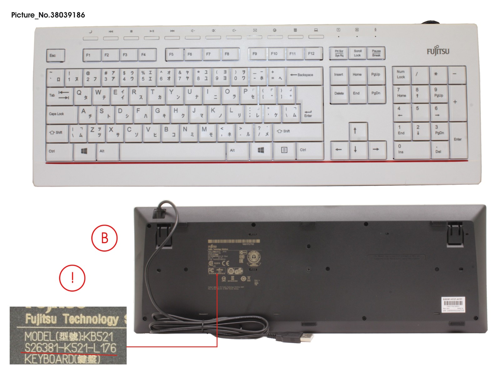 KEYBOARD KB521 JPUS