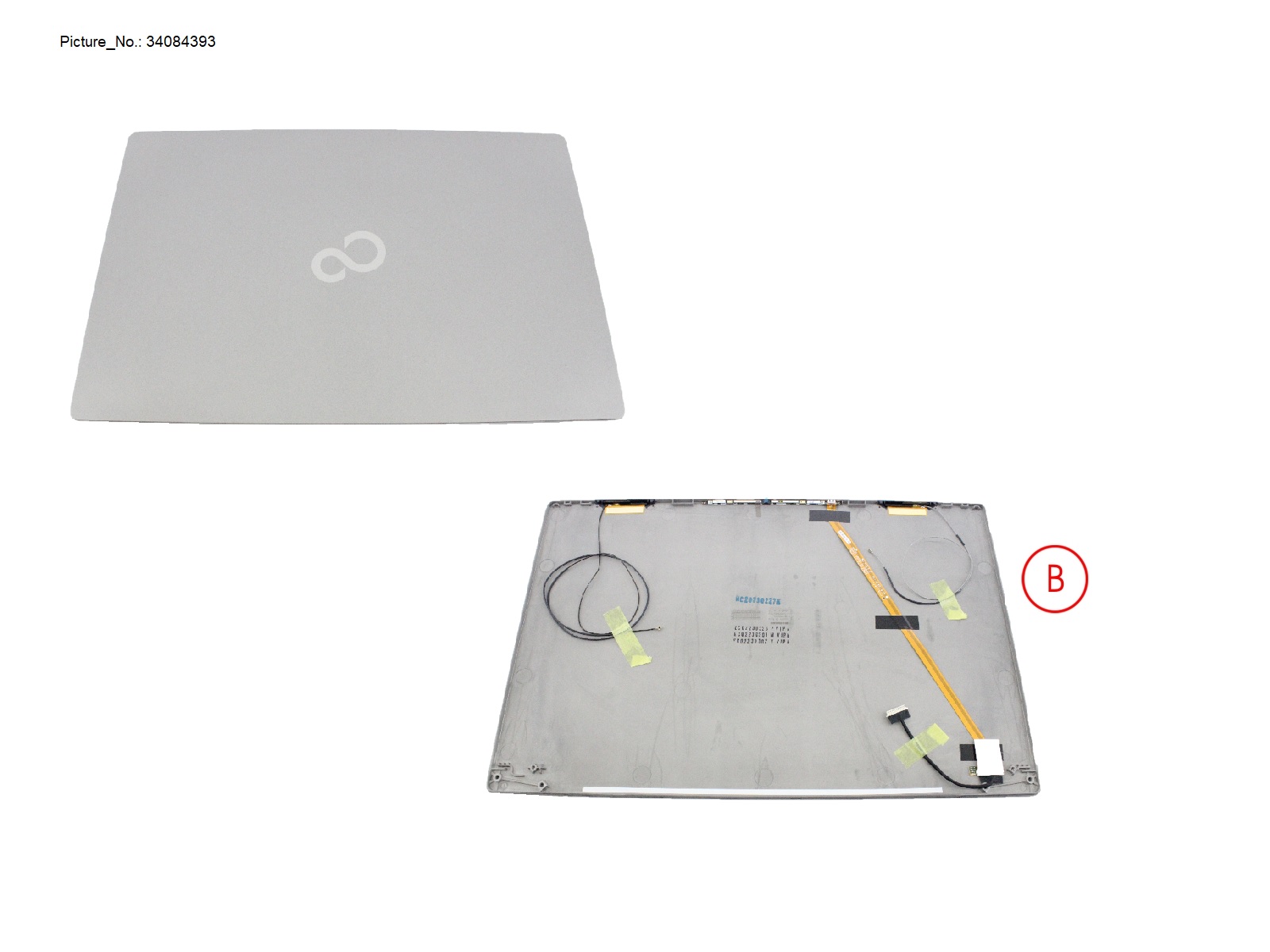 LCD BACK COVER ASSY (W/ HELLO)