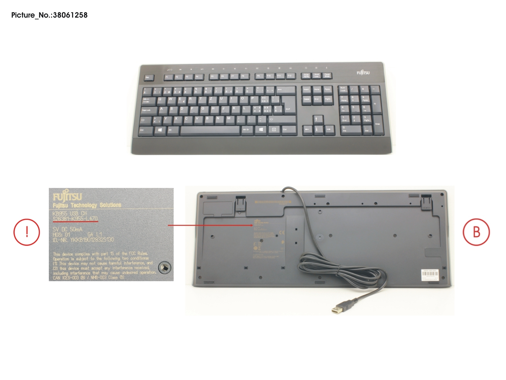 KEYBOARD KB955 USB CH