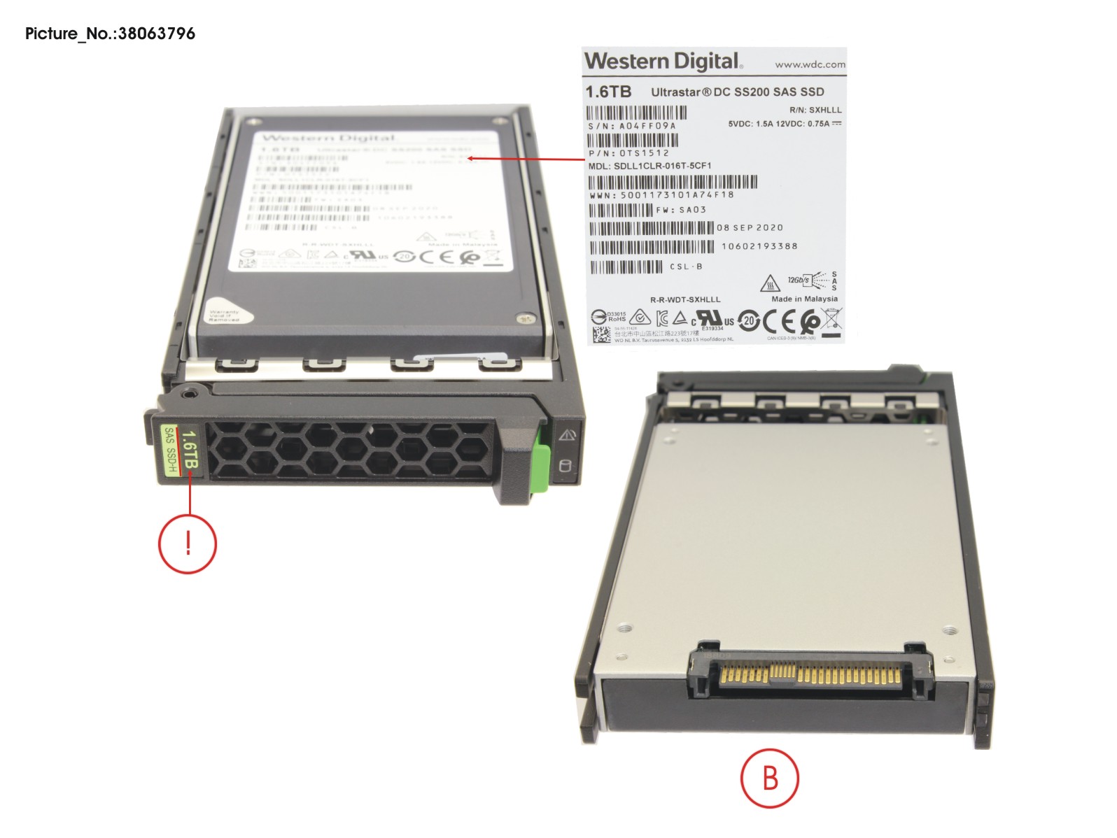 SSD SAS 12G 1600GB MU 2.5 HOT PL EP