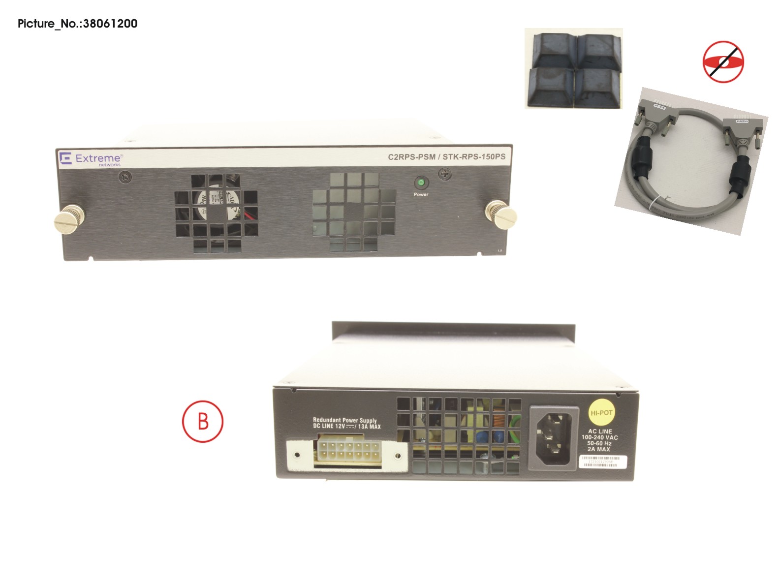 150W REDUNDANT POWER SUPPLY, NON-POE