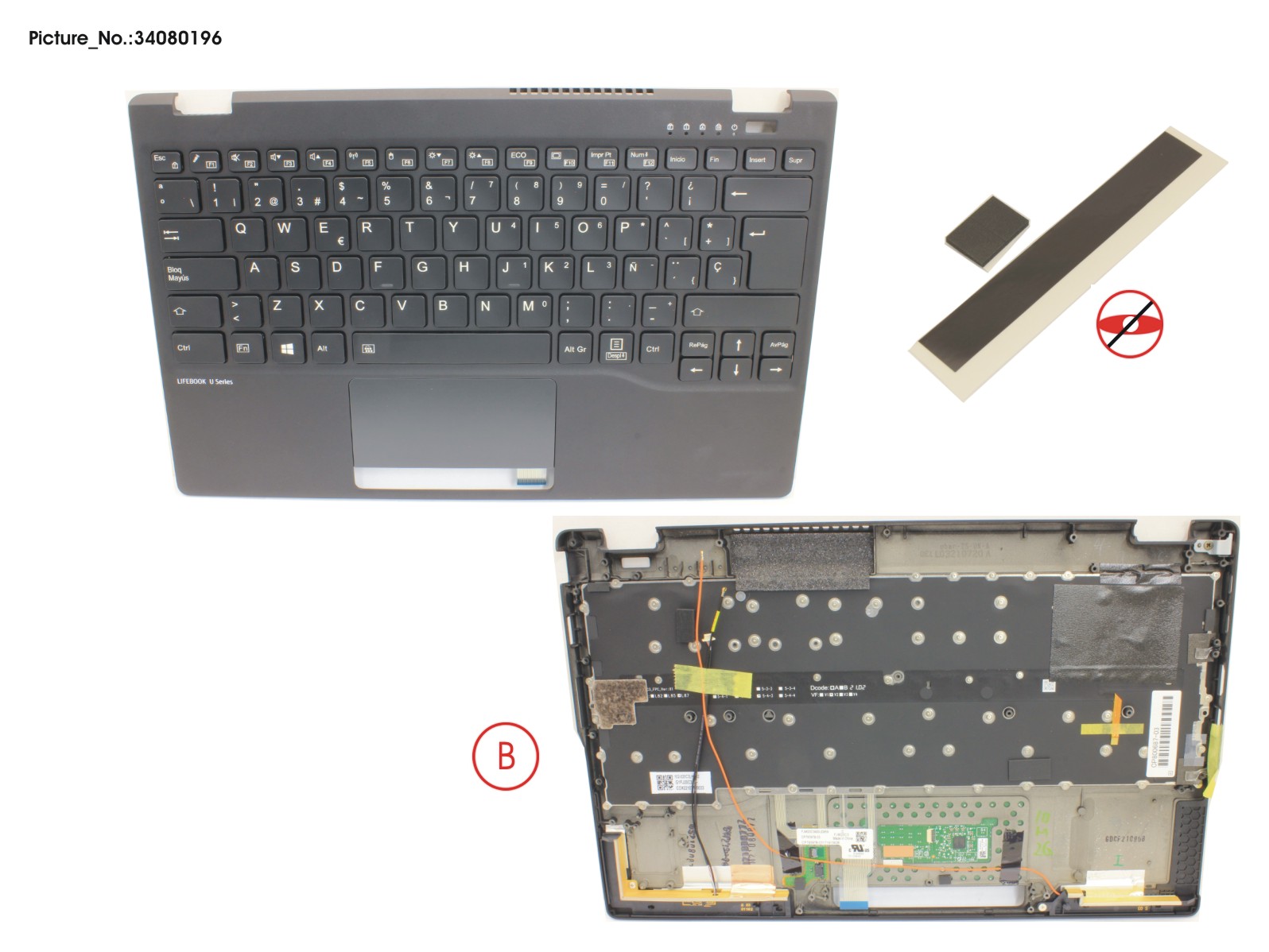 UPPER ASSY INCL. KB SPAIN W/ 4G ANT.