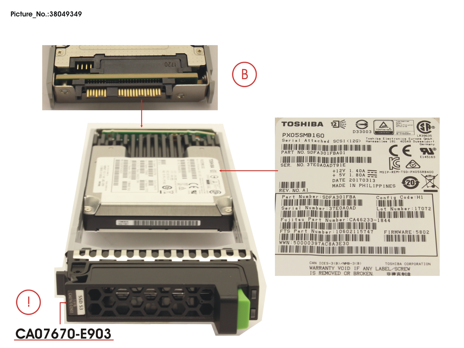 DXS3 MLC SSD  2.5  1.6TB X1