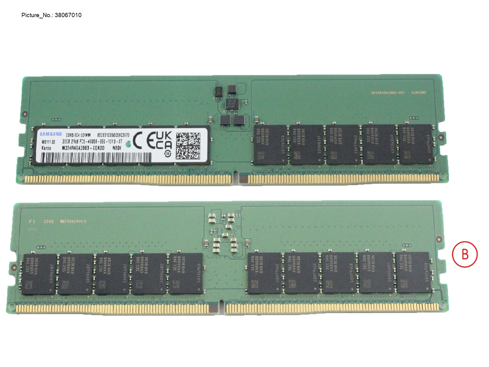 32GB (1X32GB) 2RX8 DDR5-4800 U ECC 32GB (1X32GB) 2RX8 DDR5-4800 U ECC