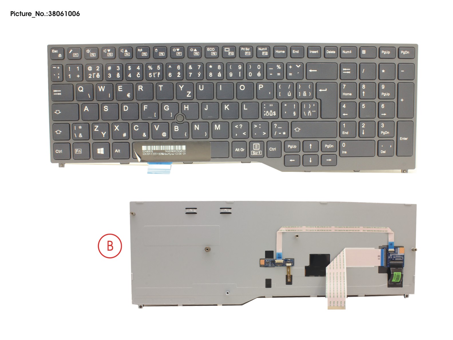 KEYBOARD BLACK W/ TS CZECH/SLOVAKIA KEYBOARD BLACK W/ TS CZECH/SLOVAKIA
