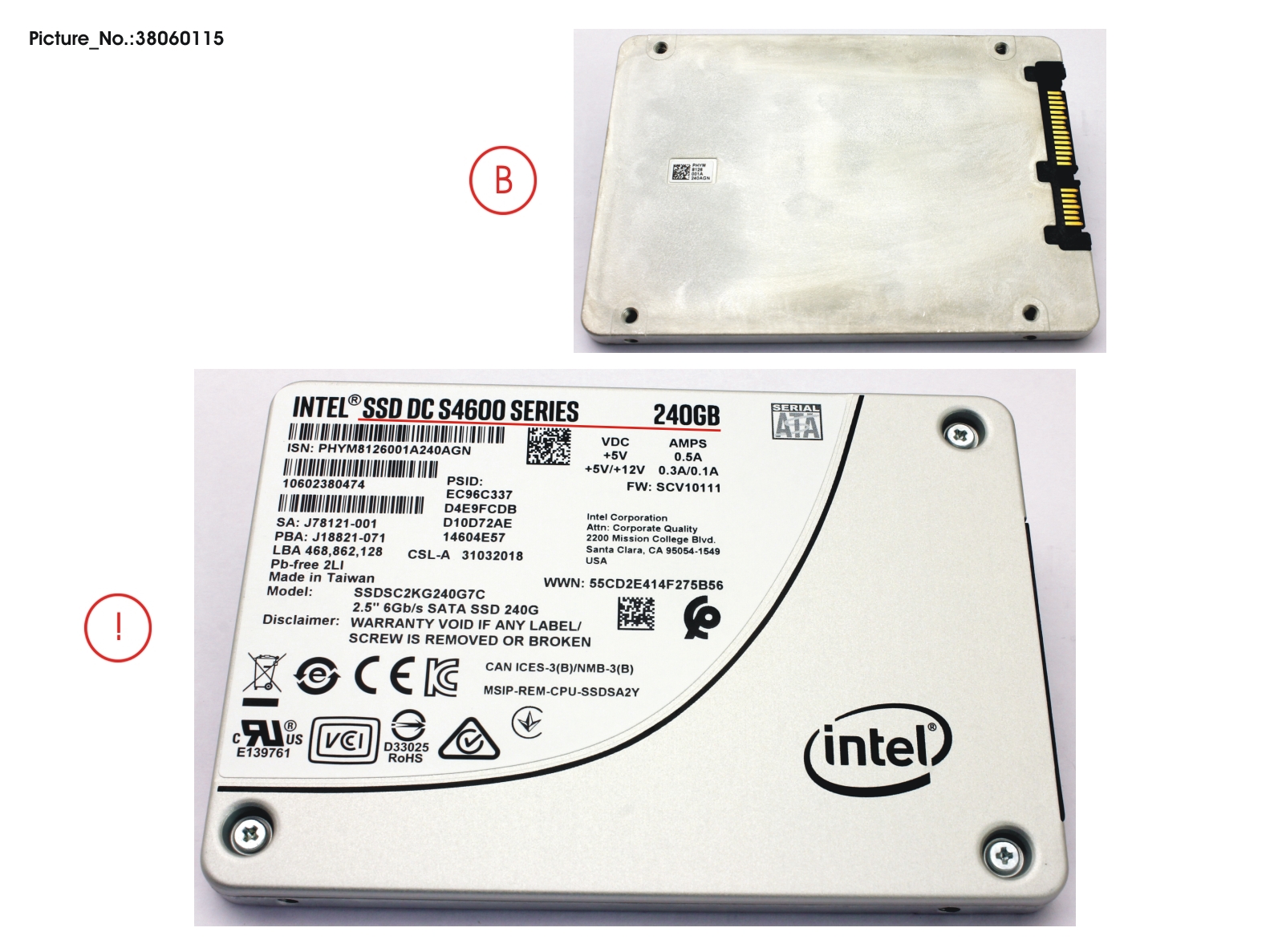 SSD SATA6G 240GB MIX-USE 2.5 N HP S4600