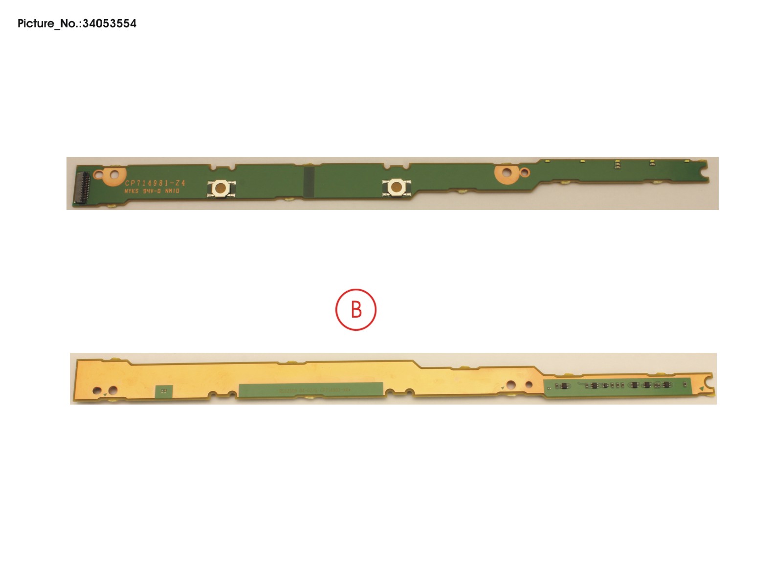 FUJITSU SUB BOARD. TP BUTTONSLED