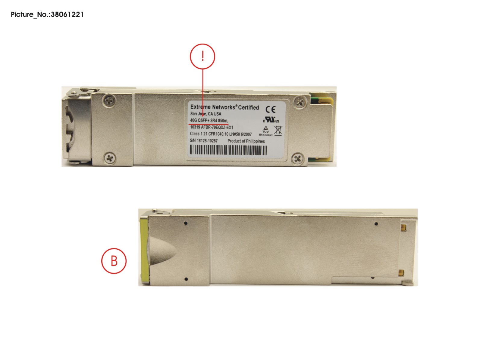 40GBASE-SR4 QSFP+, MPO CONNECTOR