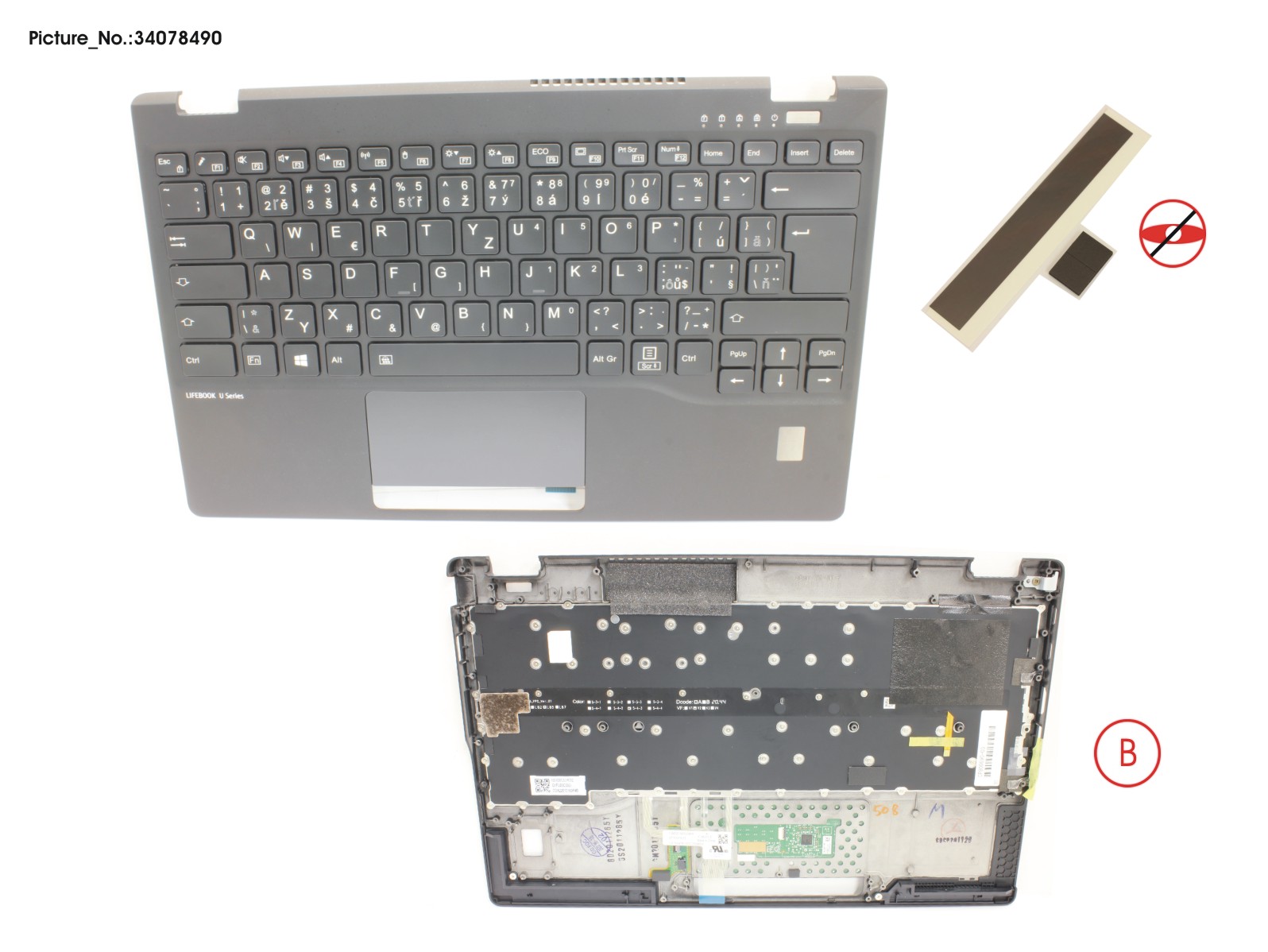 UPPER ASSY INCL. KB CZECH W/FP(TBT) UPPER ASSY INCL. KB CZECH W/FP(TBT)