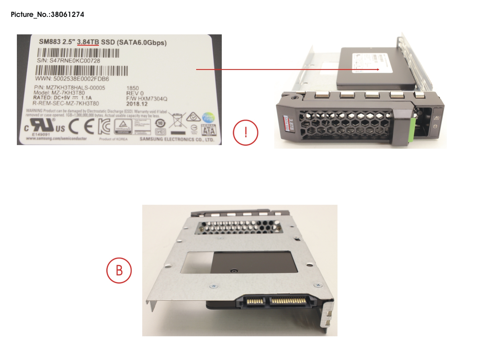 SSD SATA 6G 3.84TB MIXED-USE 3.5 H-P EP