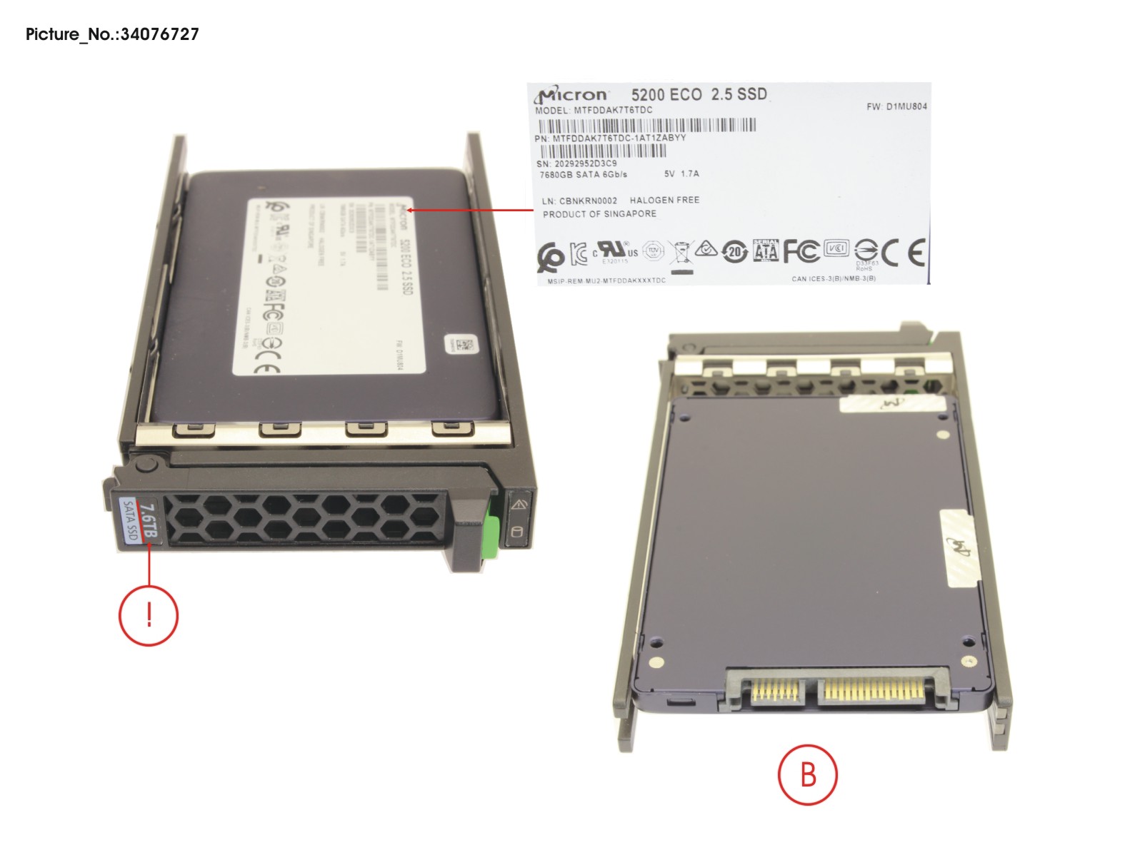 SSD SATA 6G 7.68TB READ-INT. 2.5 H-P EP