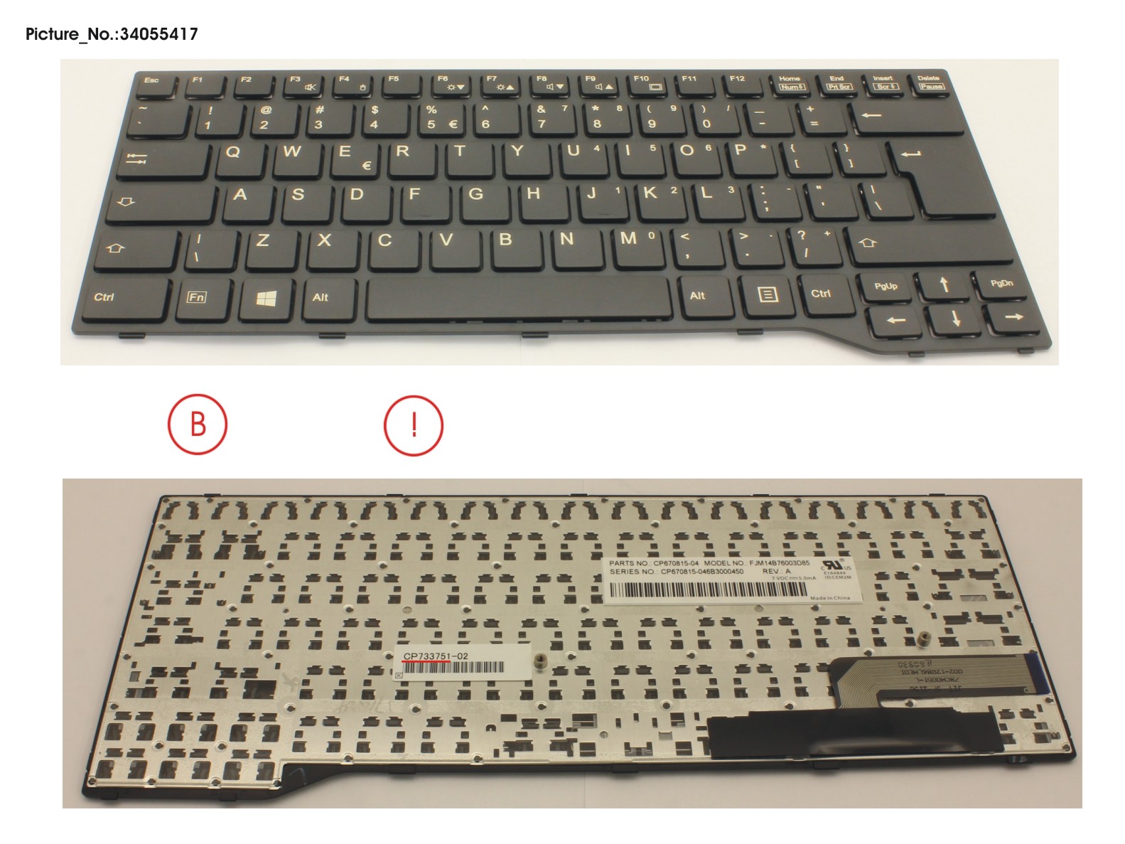 KEYBOARD BLACK W/O TS US