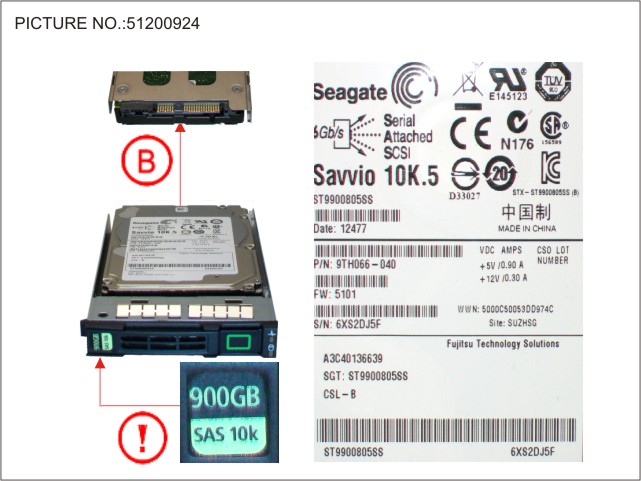 HD SAS 6G 900GB 10K HOT PL 2.5 EP