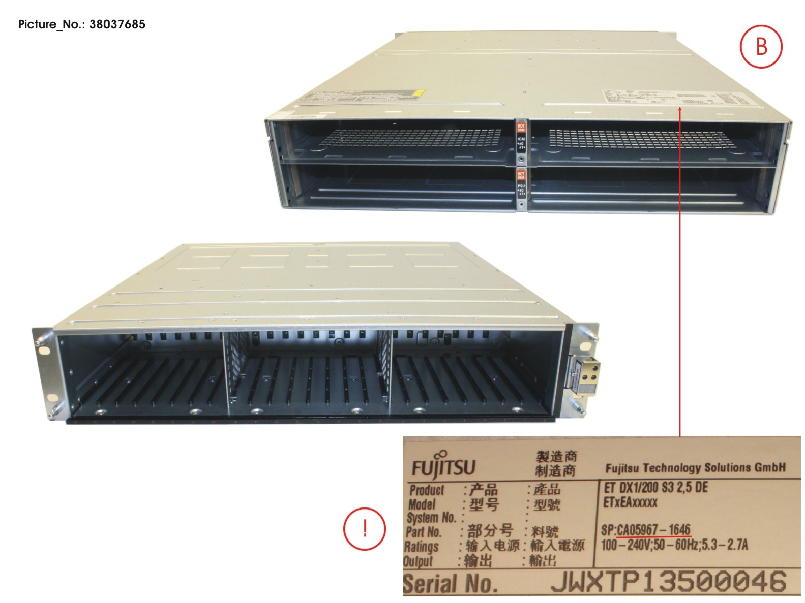 FUJITSU DX S3 DISK ENCLOSURE 2.5 WO PSU/IOM