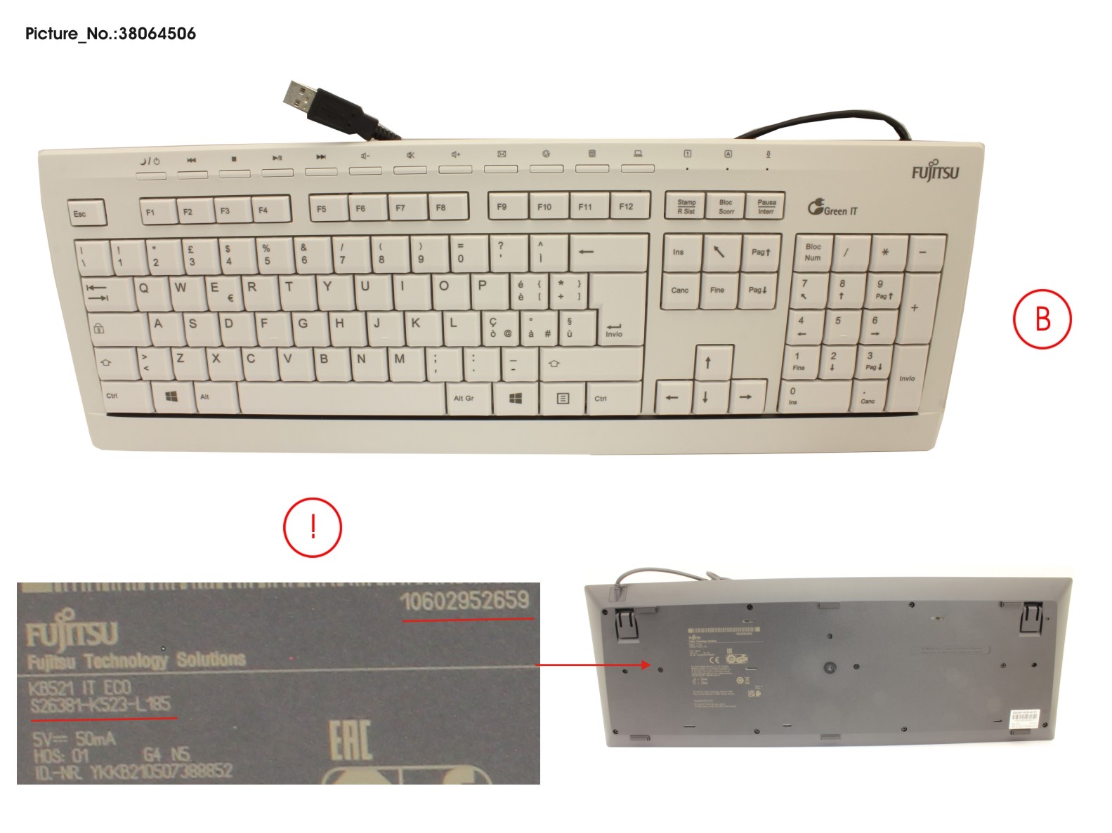 KEYBOARD KB521 IT ECO