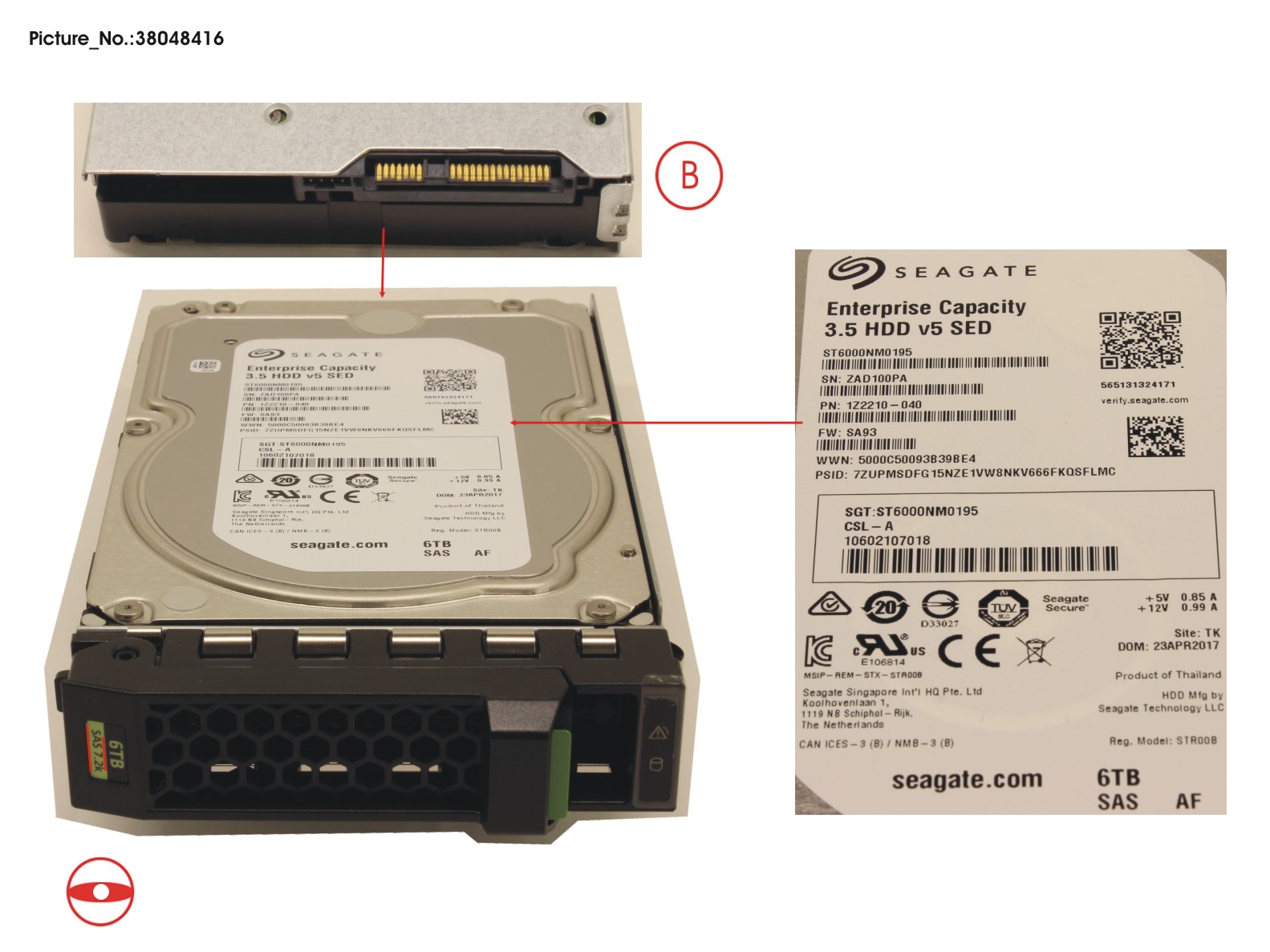 HD SAS 12G 6TB 7.2K 512E SED H-PL 3.5