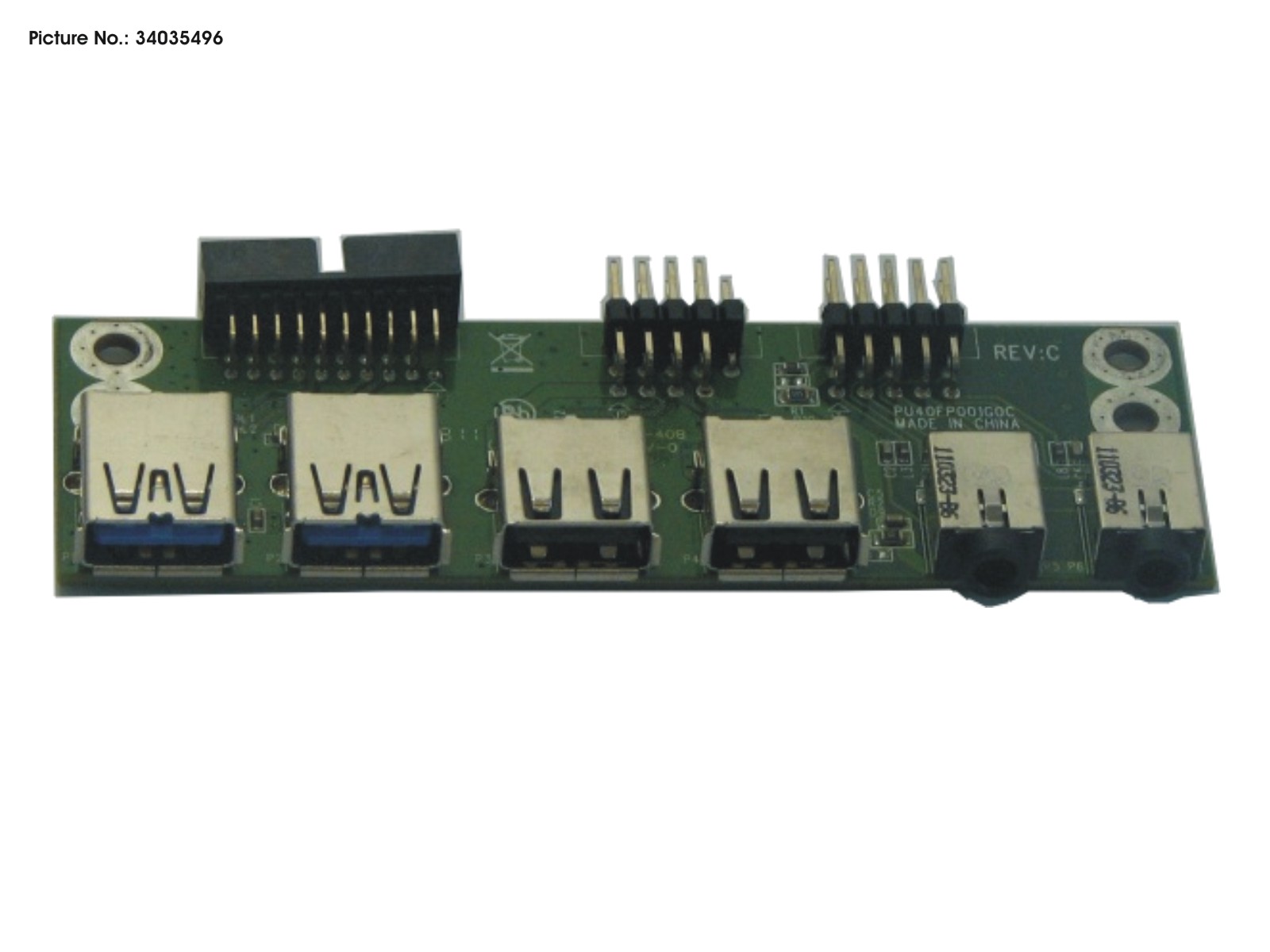 FUJITSU FRONT I/O BOARD USB2+3.0+AUD